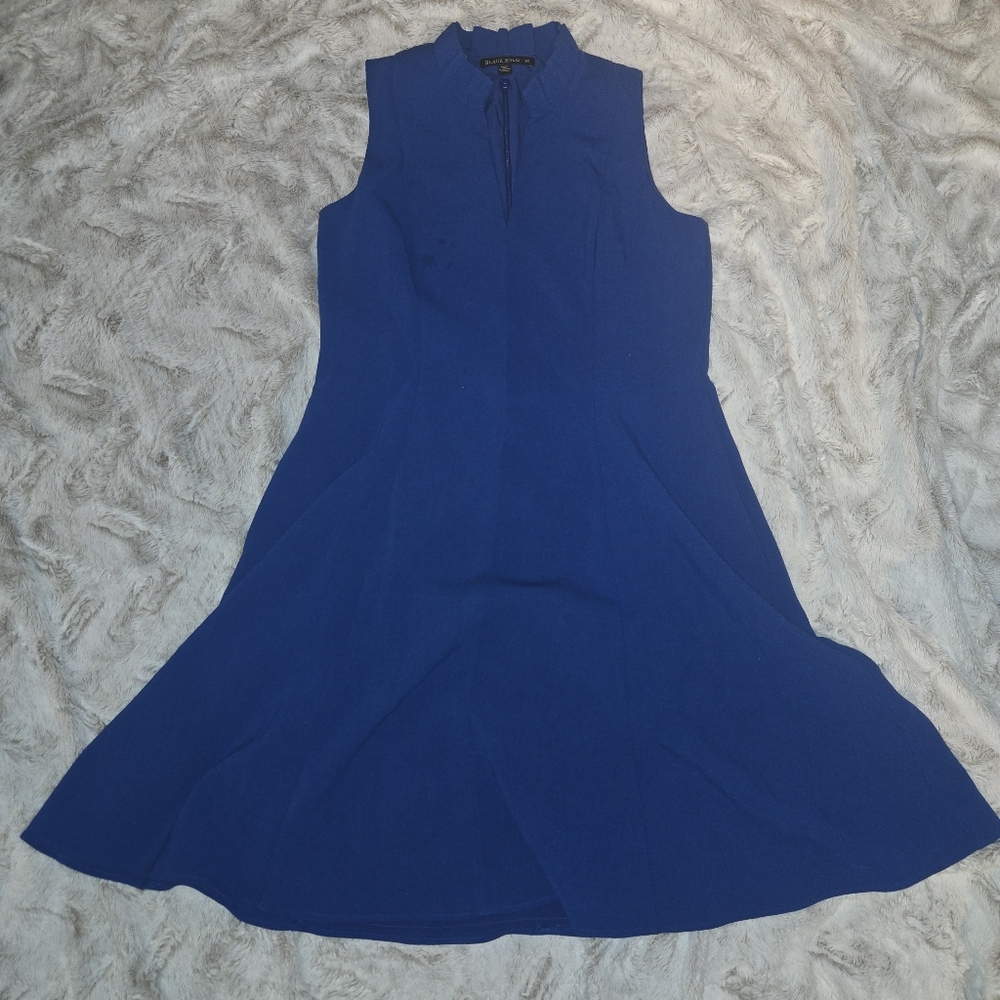 Black Halo Royal Blue [Size 16] High Neck Ruffle Classy Dress